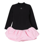 Twinset Abito Bicolore con Logo Nero/Rosa per Bambina 242GJ2052J NERO/ROSA TWINSET 
