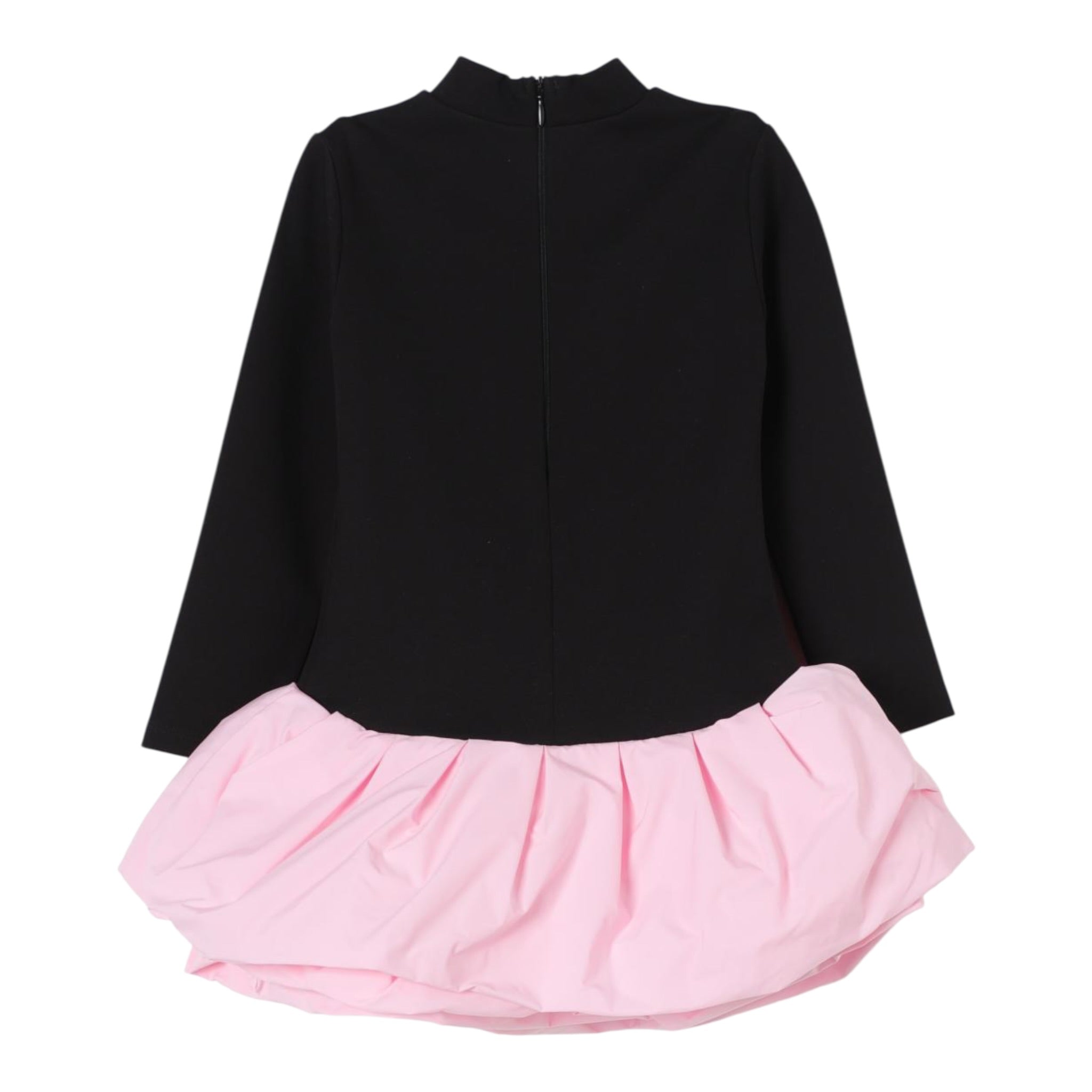 Twinset Abito Bicolore con Logo Nero/Rosa per Neonata 242GJ2052 NERO/ROSA TWINSET 