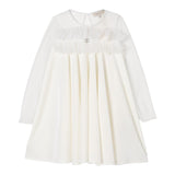 Twinset Abito Manica Lunga tinta unita Panna per Bambina 242GJ2101 PANNA TWINSET 