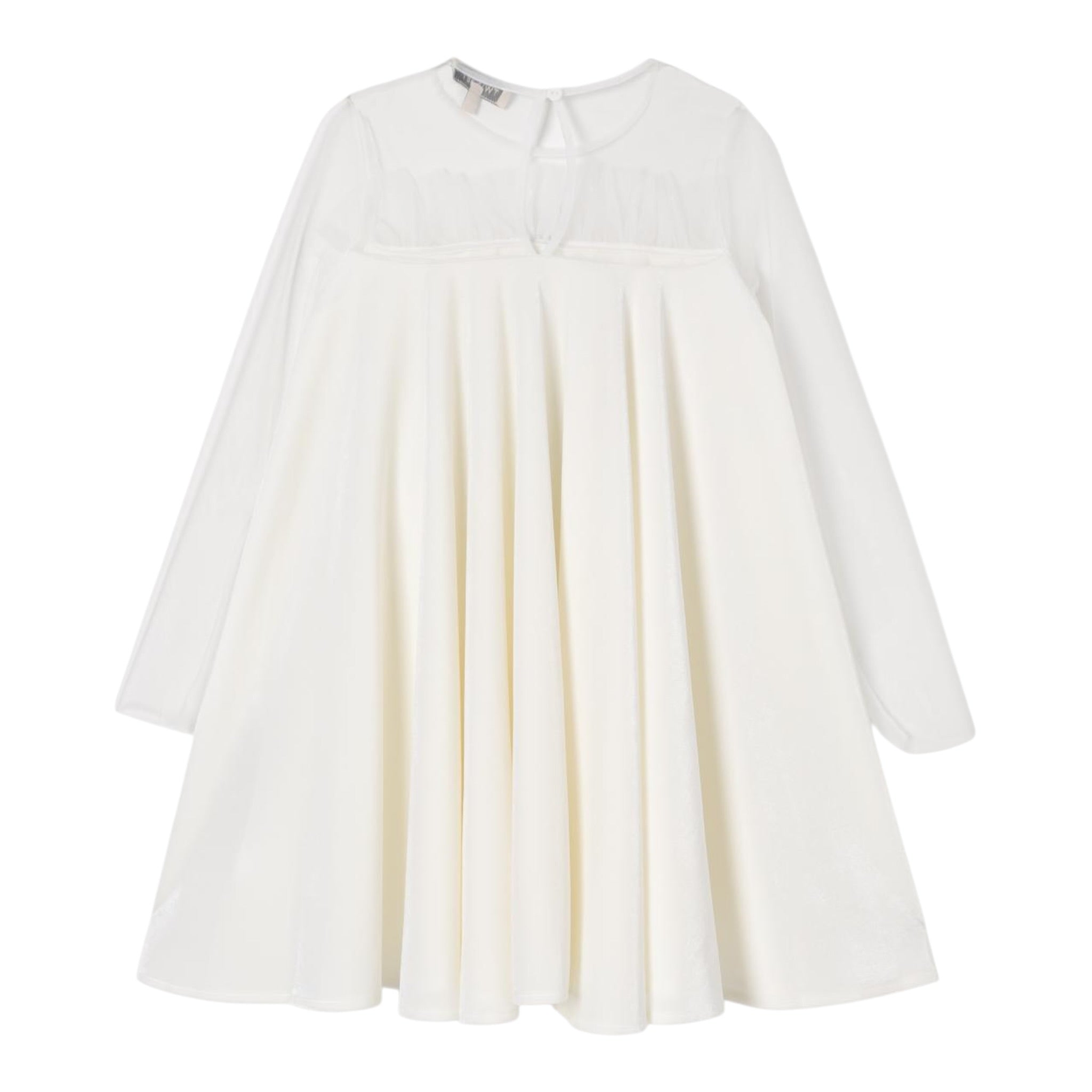 Twinset Abito Manica Lunga tinta unita Panna per Bambina 242GJ2101 PANNA TWINSET 