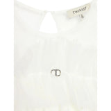 Twinset Abito Manica Lunga tinta unita Panna per Bambina 242GJ2101 PANNA TWINSET 
