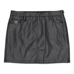 Twinset Gonna tinta unita con Tasche In Ecopelle Nero per Bambina 242GJ2150 NERO TWINSET 
