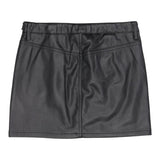 Twinset Gonna tinta unita con Tasche In Ecopelle Nero per Bambina 242GJ2150 NERO TWINSET 