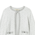 Twinset Cardigan tinta unita con Loghi Panna per Bambina 242GJ3060 PANNA TWINSET 