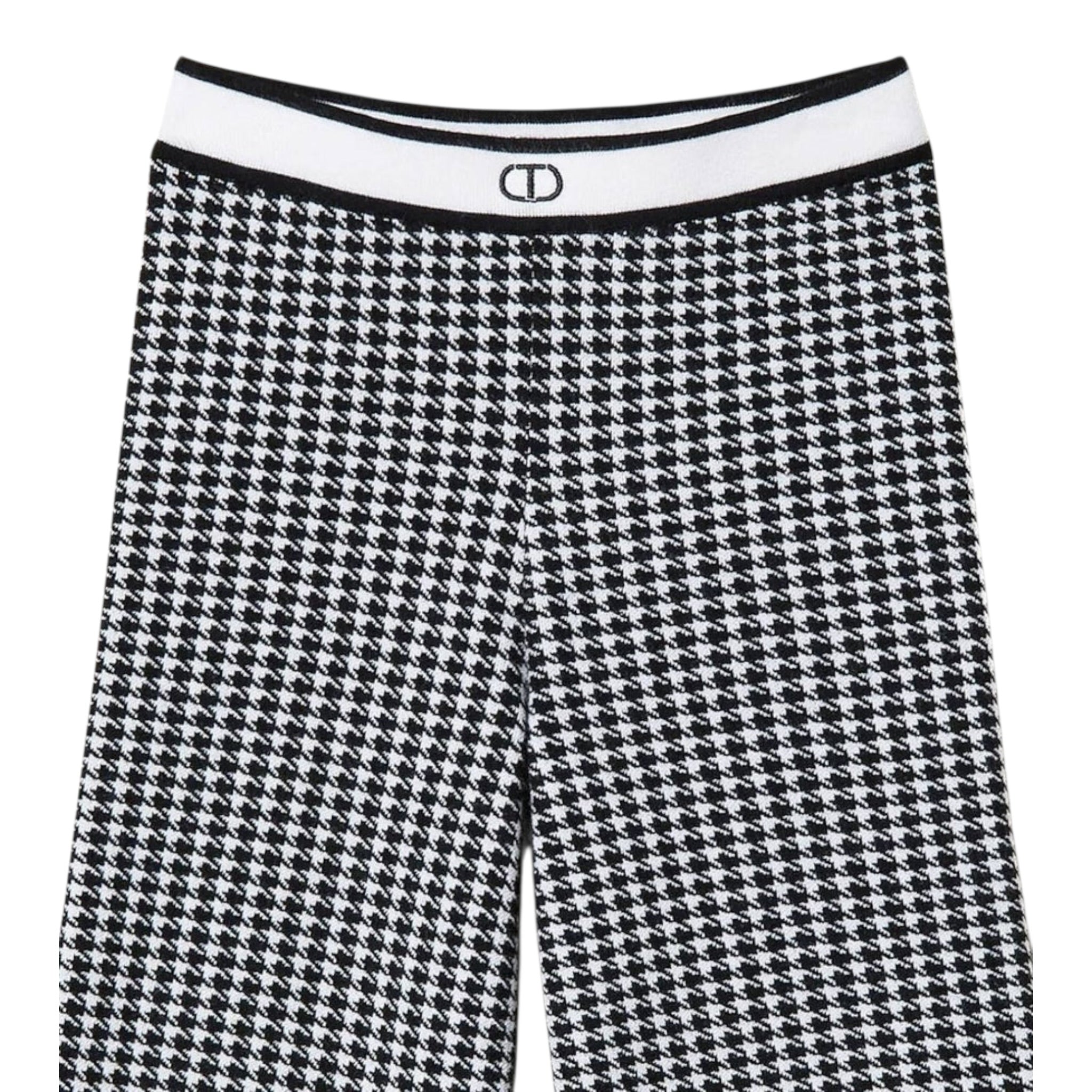 Twinset Pantalone Bicolore con Fantasia Bianco/Nero per Neonata 242GJ3102N BIANCO/NERO TWINSET 
