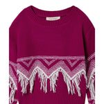 Twinset Maglia Girocollo tinta unita con Ricami Viola per Bambina 242GJ3131 VIOLA TWINSET 