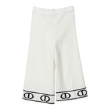 Twinset Pantalone tinta unita con Logo Bianco per Neonata 242GJ3160N BIANCO TWINSET 