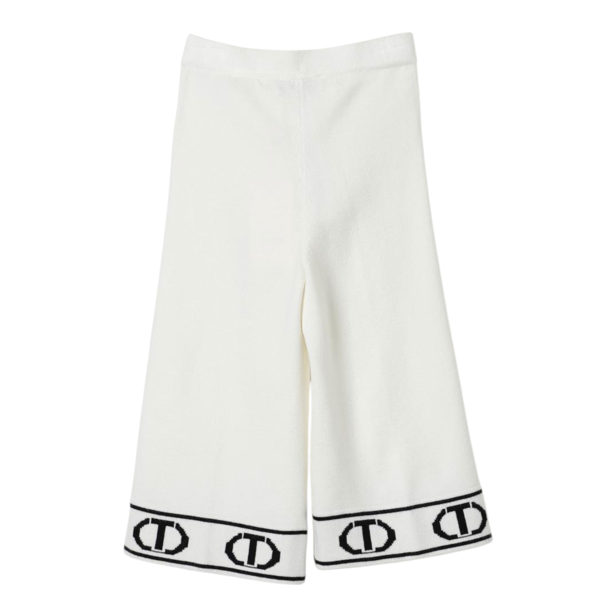 Twinset Pantalone tinta unita con Logo Bianco per Neonata 242GJ3160N BIANCO TWINSET 