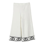 Twinset Pantalone tinta unita con Logo Bianco per Neonata 242GJ3160N BIANCO TWINSET 