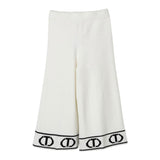 Twinset Pantalone tinta unita con Logo Bianco per Neonata 242GJ3160N BIANCO TWINSET 