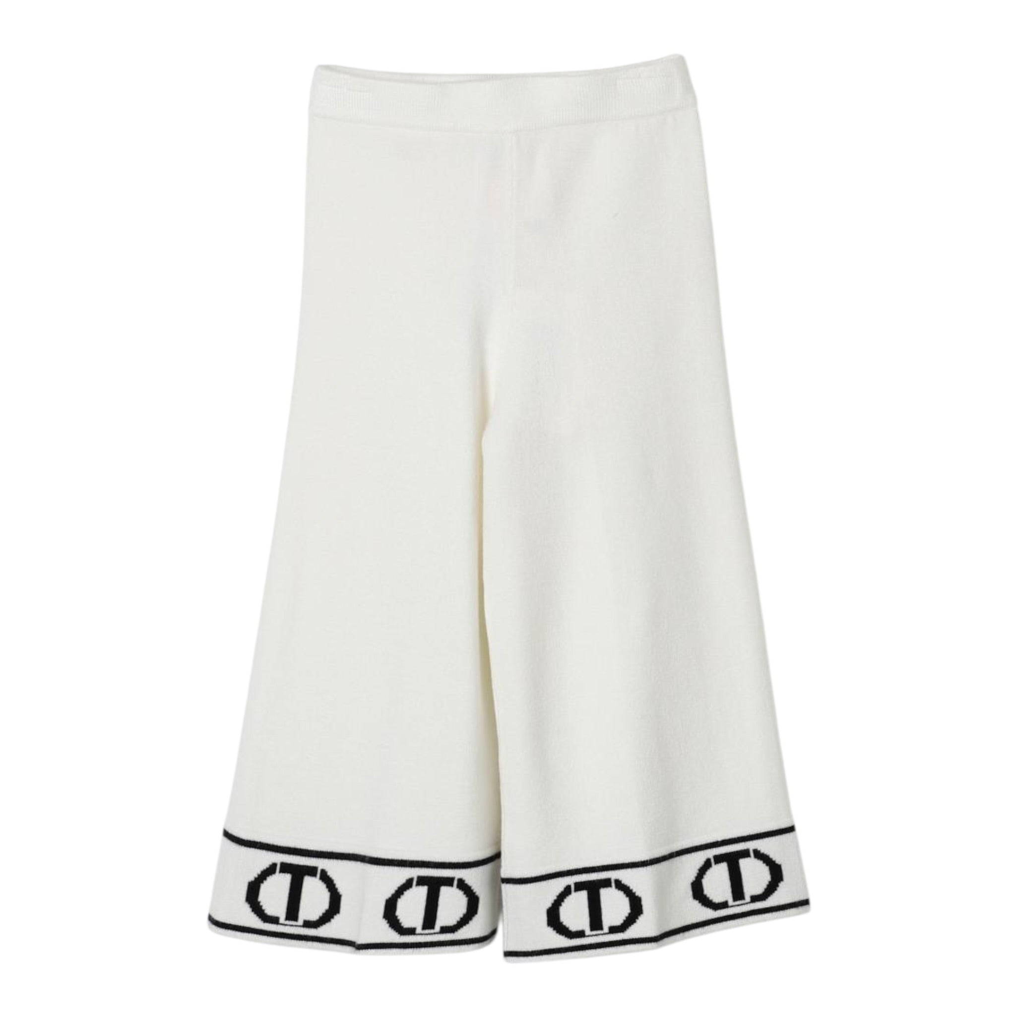 Twinset Pantalone tinta unita con Logo Bianco per Neonata 242GJ3160N BIANCO TWINSET 