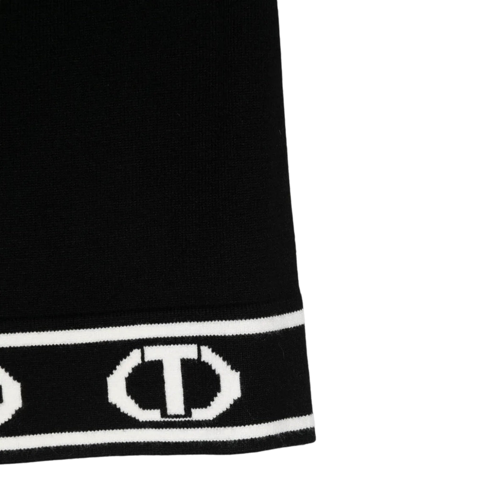 Twinset Gonna tinta unita con Logo Nero per Bambina 242GJ3164 NERO TWINSET 