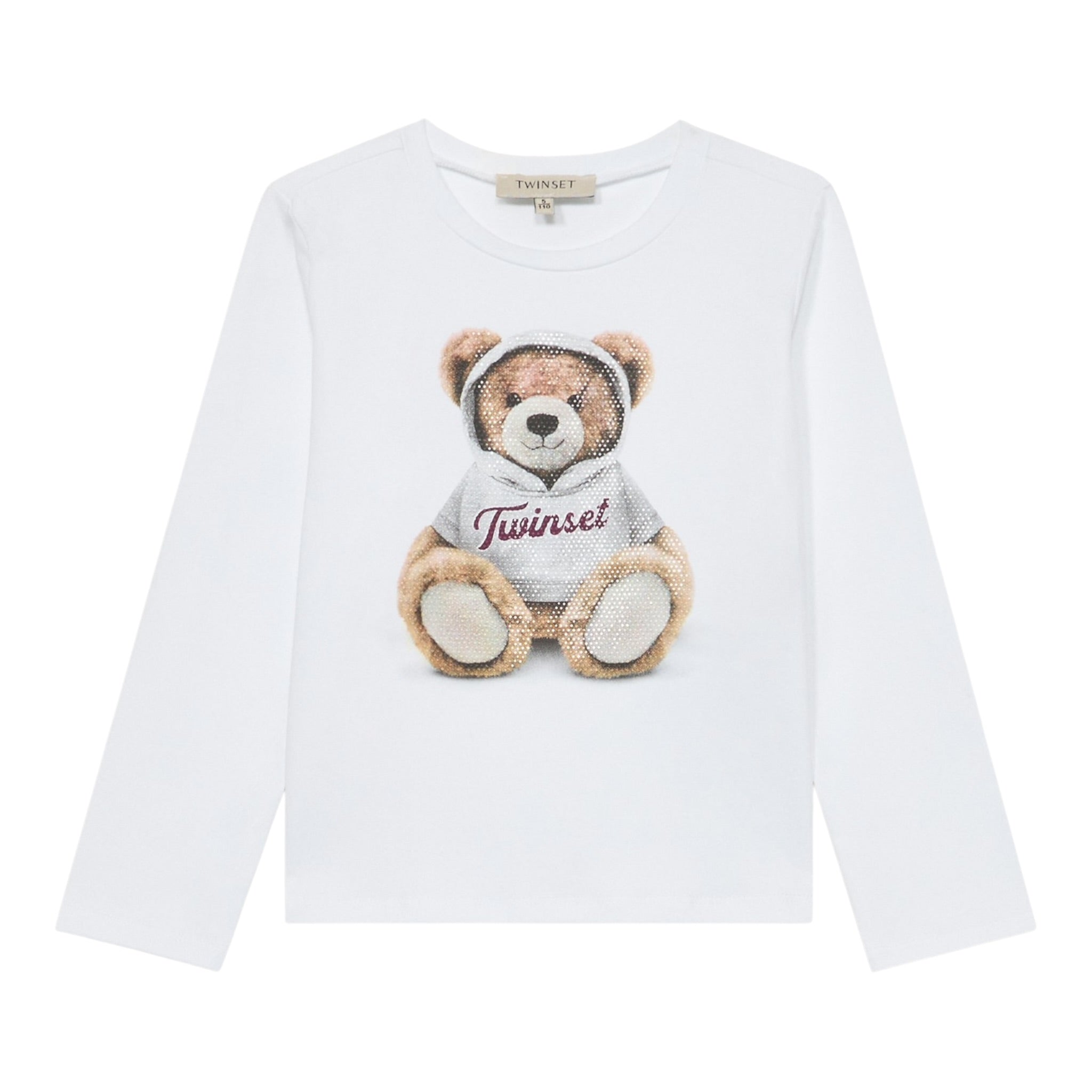 Twinset Shirt Girocollo tinta unita con Logo Bianco per Bambina 252GB2036 BIANCO TWINSET 