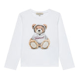 Twinset Shirt Girocollo tinta unita con Logo Bianco per Neonata 252GB2036N BIANCO TWINSET 
