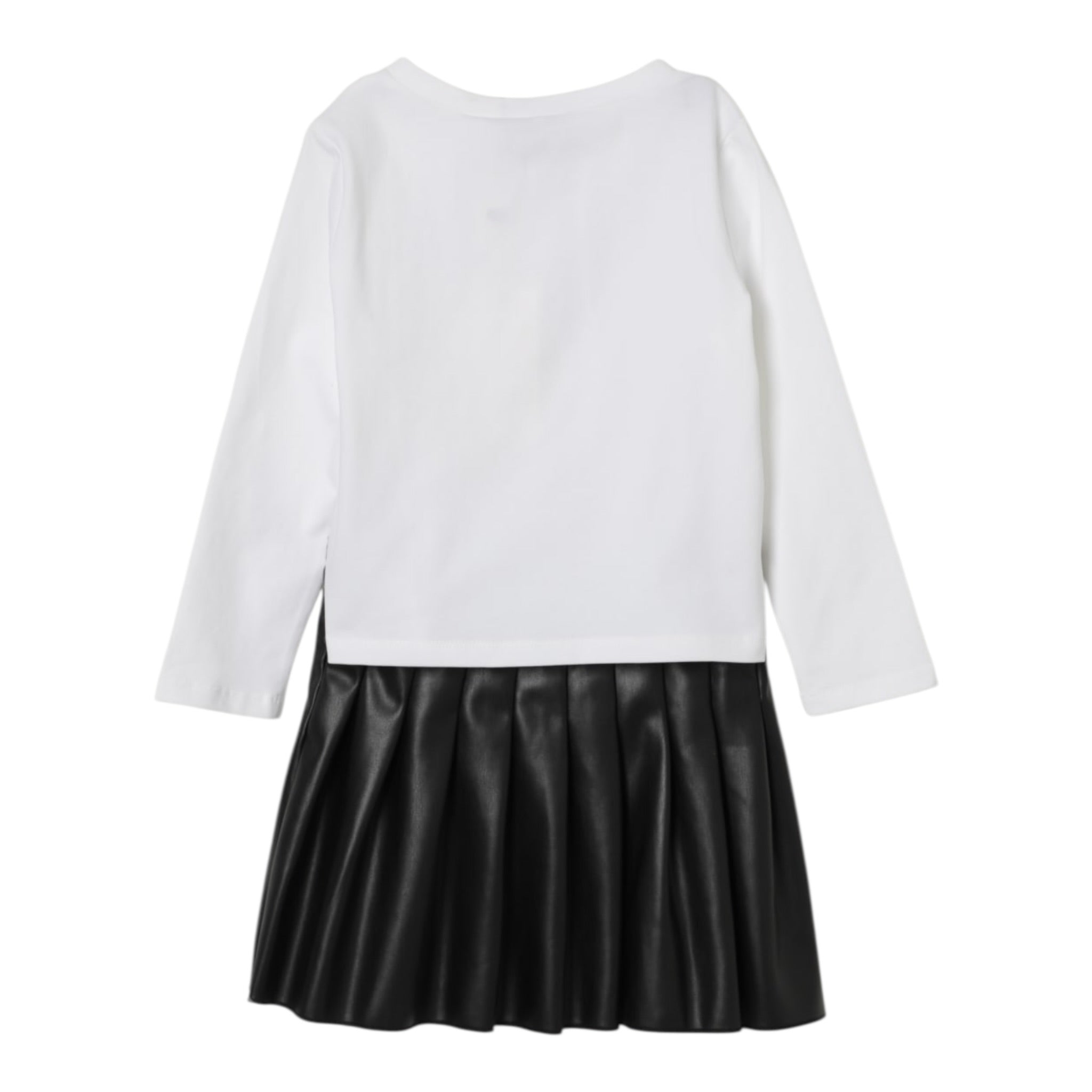 Twinset Completo 2 Pezzi Shirt-Gonna Bicolore Panna/Nero per Neonata 252GB2040 PANNA/NERO TWINSET 