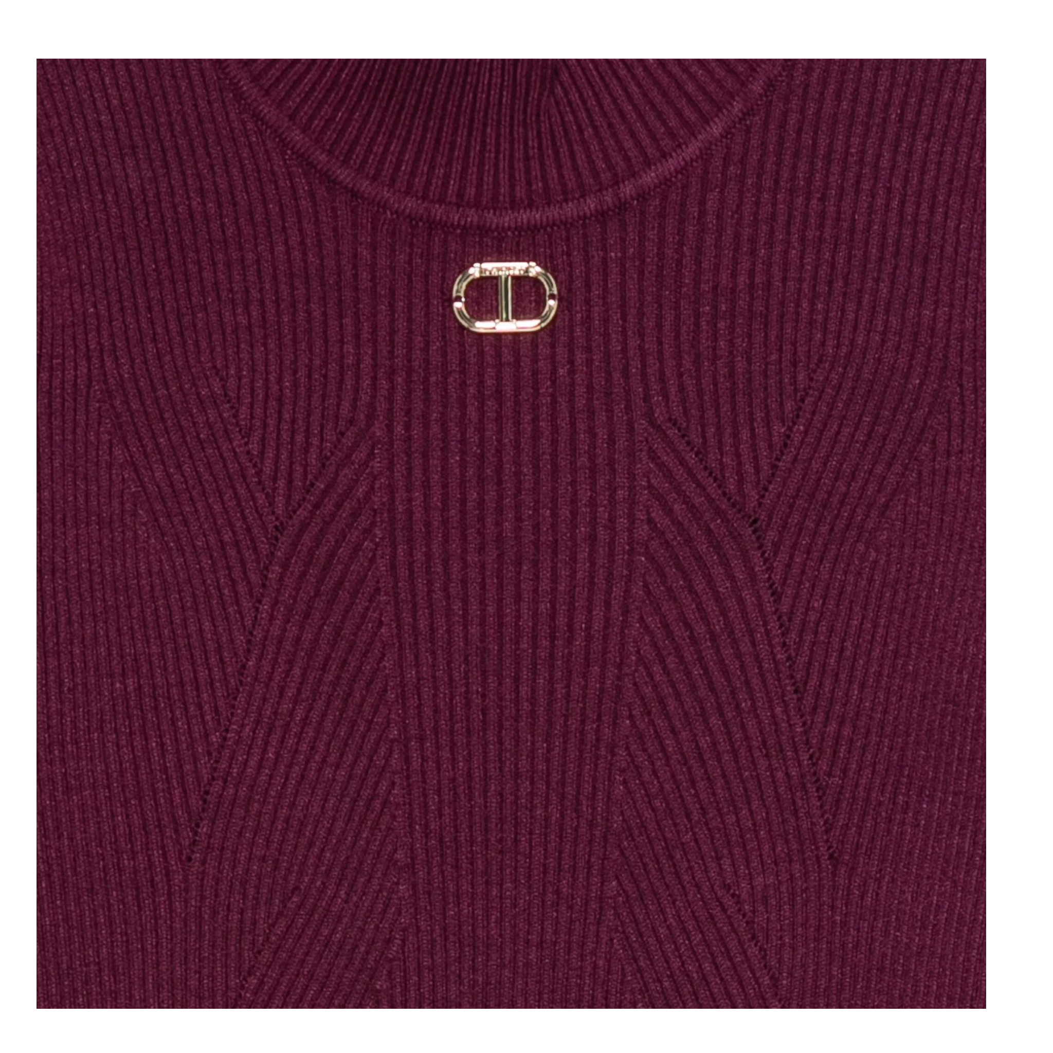 Twinset Maglia Mezzo Collo tinta unita Vinaccia per Bambina 252GB2041 VINACCIA TWINSET 