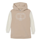 Twinset Abito Manica Lunga tinta unita con Cappuccio Beige per Bambina 252GB209AJ BEIGE TWINSET 
