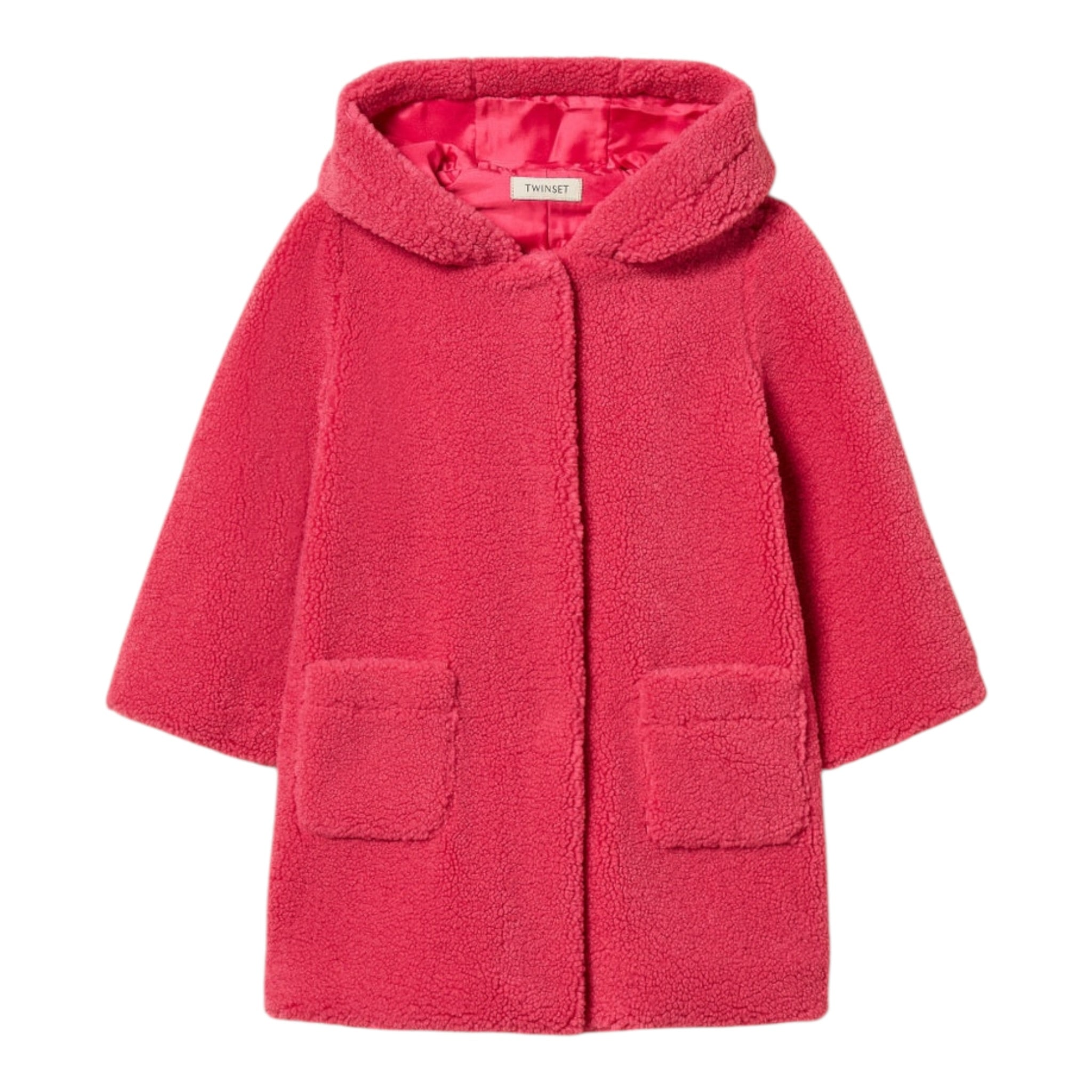 Twinset Cappotto tinta unita con Cappuccio Fuxia per Neonata 252GB2100 FUXIA TWINSET 