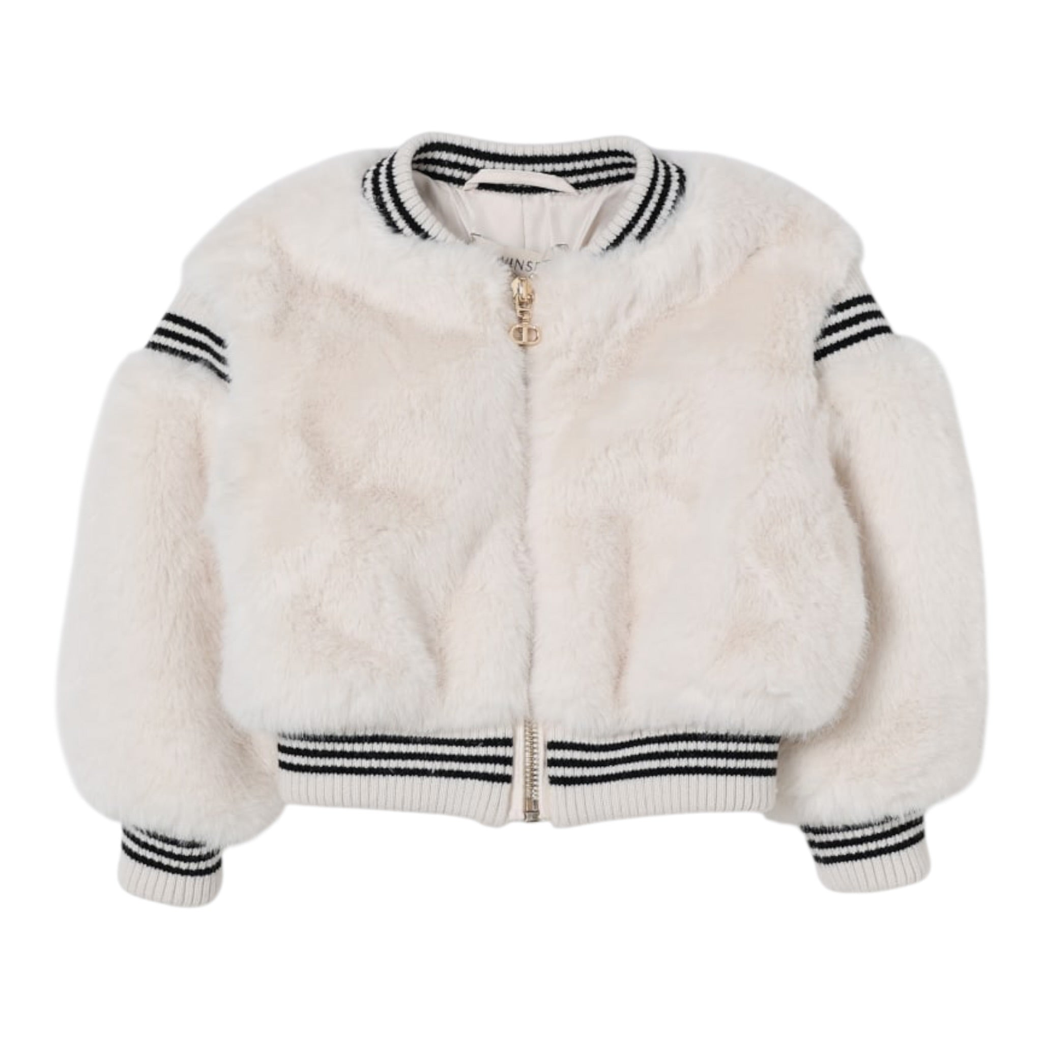 Twinset Giubbino tinta unita con Zip Panna per Bambina 252GB2270X PANNA TWINSET 