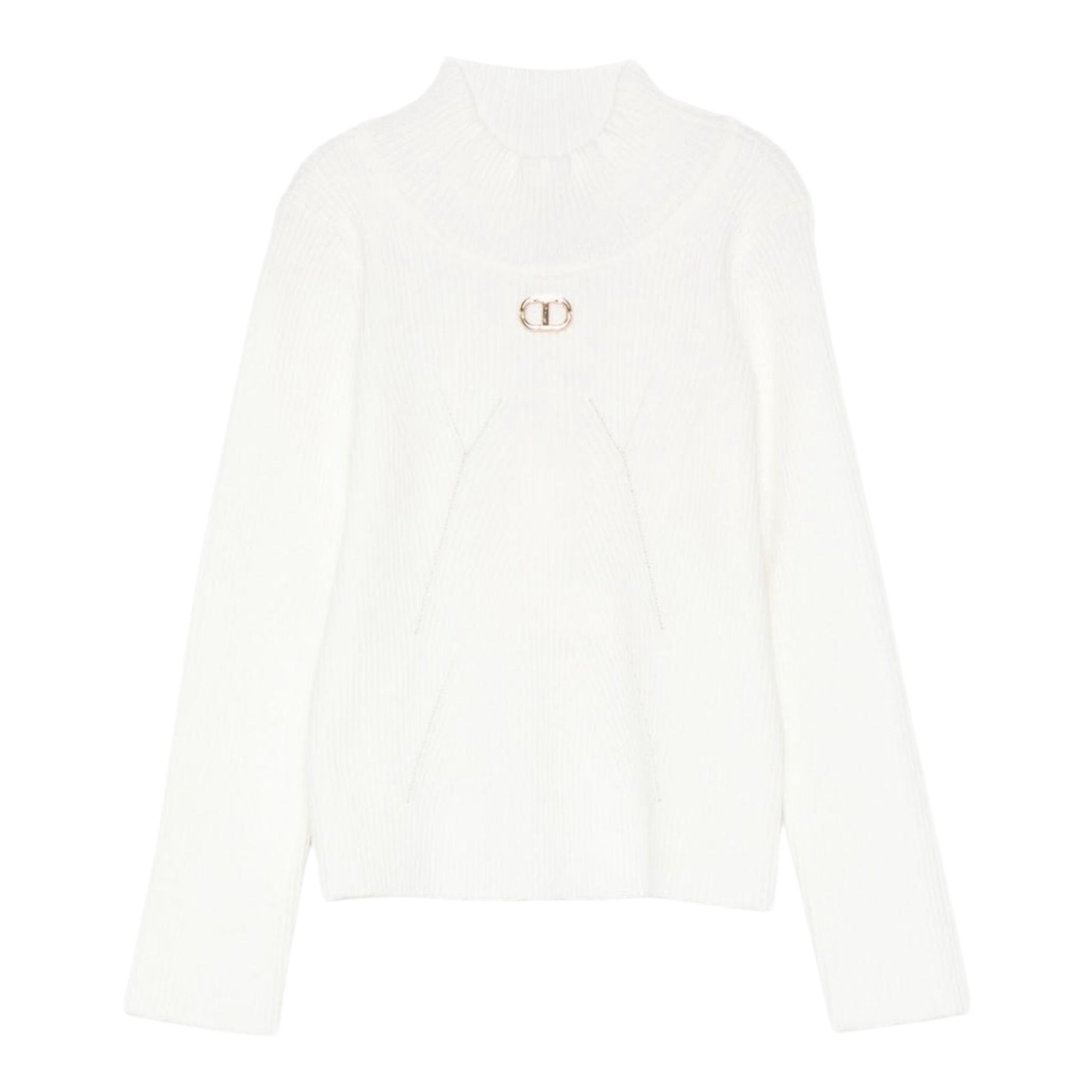 Twinset Maglia tinta unita Mezzo Collo Bianco per Bambina 252GB3012 BIANCO TWINSET 