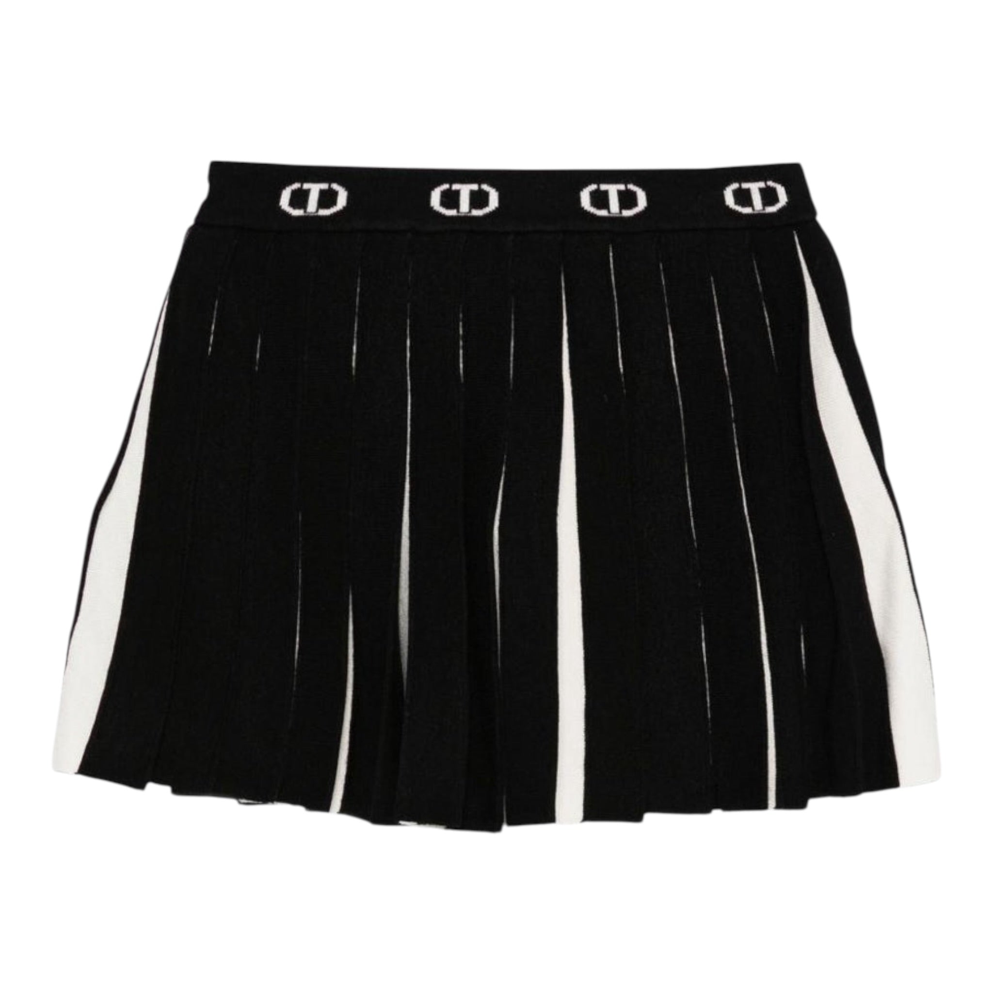 Twinset Gonna Bicolore con Elastico In Vita Nero/Bianco per Bambina 252GB3031 NERO/BIANCO TWINSET 
