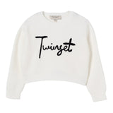 Twinset Maglia tinta unita con Stampa Bianco per Bambina 252GB3040X BIANCO TWINSET 