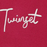 Twinset Maglia tinta unita con Stampa Fuxia per Bambina 252GB3040X FUXIA TWINSET 