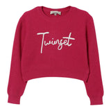 Twinset Maglia tinta unita con Stampa Fuxia per Neonata 252GB3040XN FUXIA TWINSET 