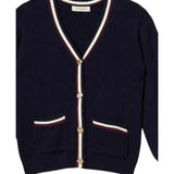 Twinset Cardigan tinta unita con Profili In Contrasto Blu per Neonata 252GB3060N BLU TWINSET 