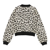 Twinset Felpa tinta unita con Fantasia Maculata Beige per Bambina 252GJ2023X BEIGE TWINSET 