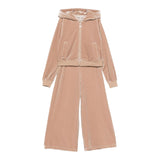 Twinset Completo 2Pz Felpa-Pantalone In Velluto Beige per Bambina 252GJ2030 BEIGE TWINSET 