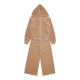 Twinset Completo 2Pz Felpa-Pantalone In Velluto Beige per Bambina 252GJ2030X BEIGE TWINSET 