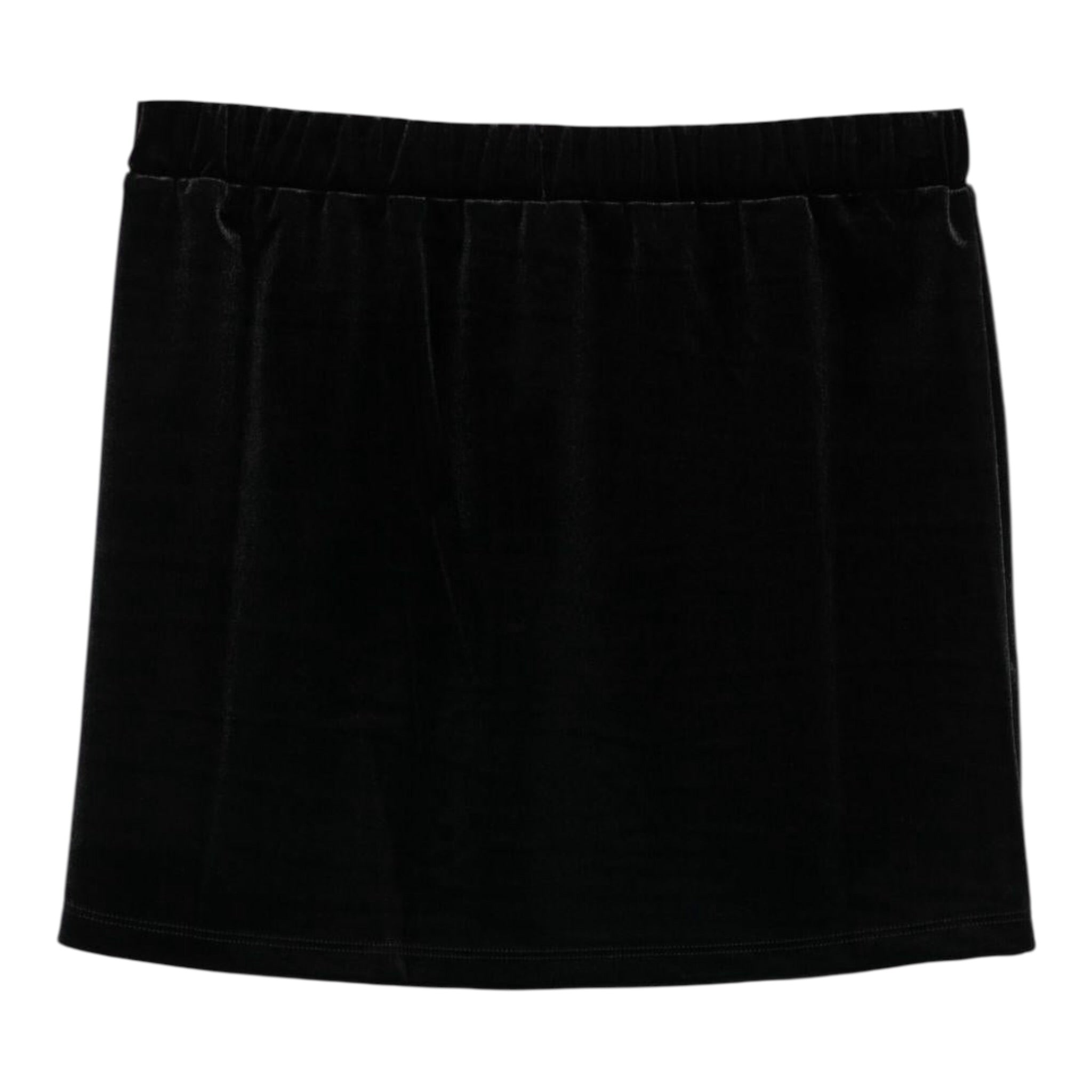 Twinset Gonna tinta unita In Velluto Nero per Bambina 252GJ2032 NERO TWINSET 