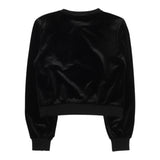 Twinset Felpa tinta unita In Velluto Nero per Bambina 252GJ2033X NERO TWINSET 