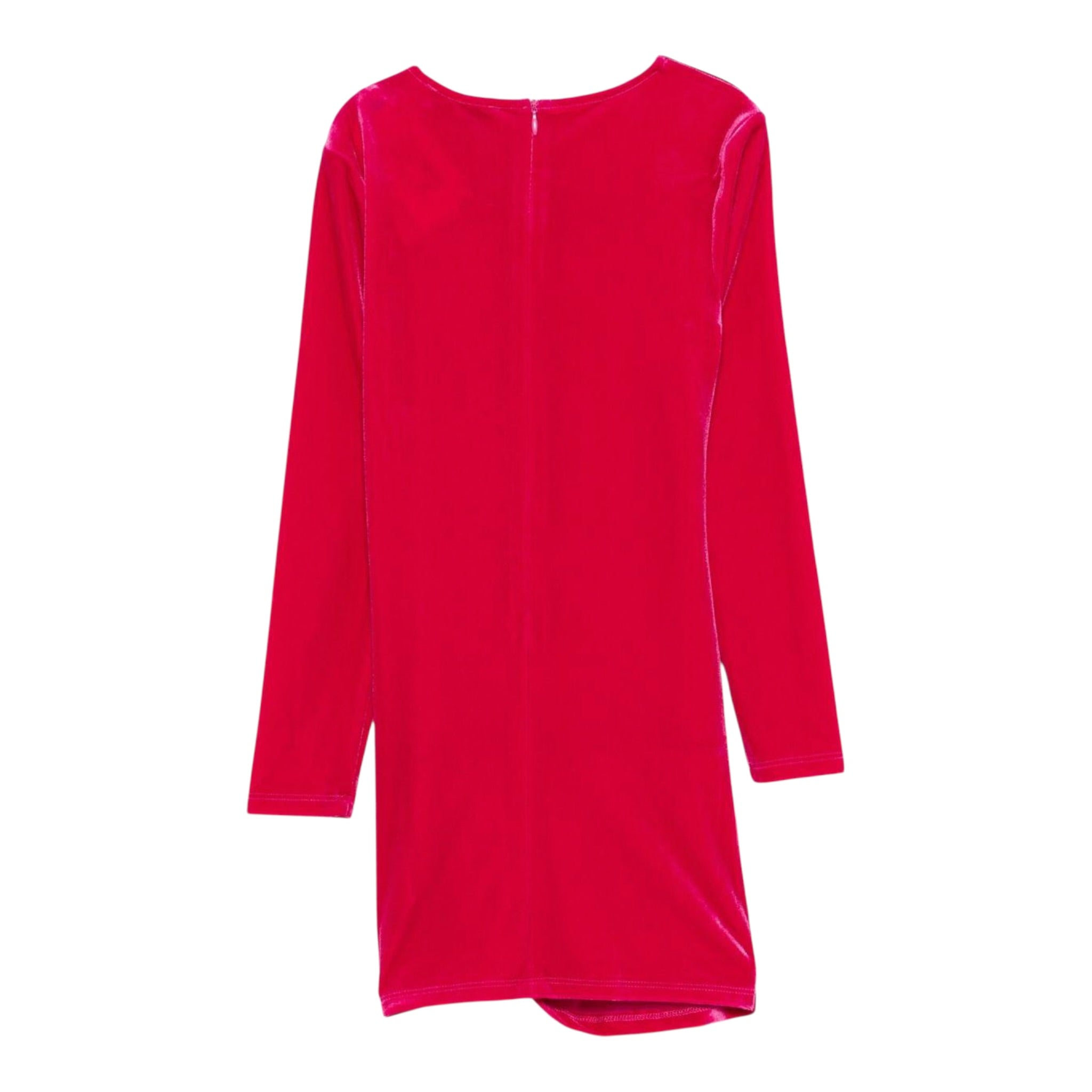 Twinset Abito Manica Lunga tinta unita In Camoscio Fuxia per Bambina 252GJ2035 FUXIA TWINSET 