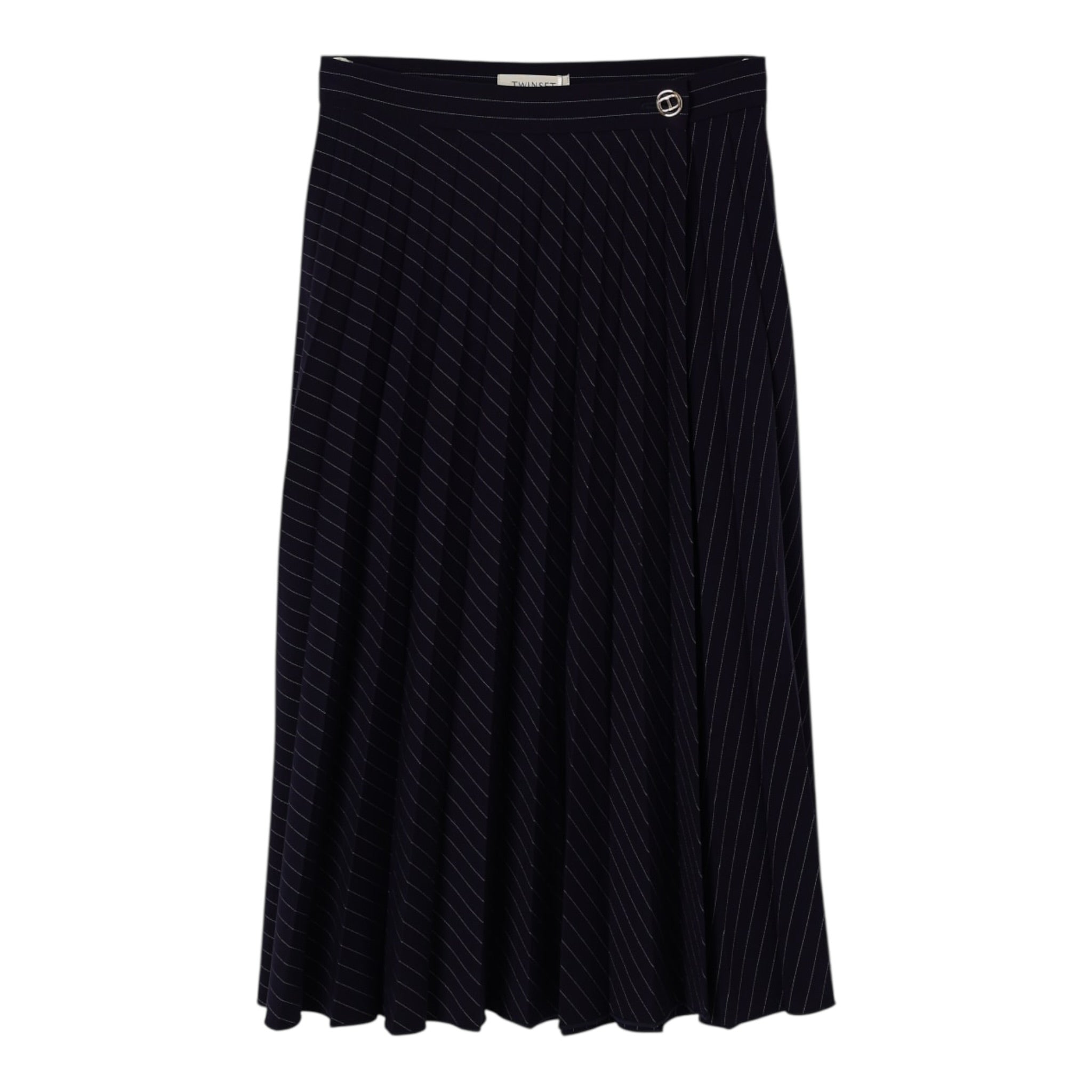 Twinset Gonna tinta unita con Fantasia A Righe Blu per Bambina 252GJ2043 BLU TWINSET 
