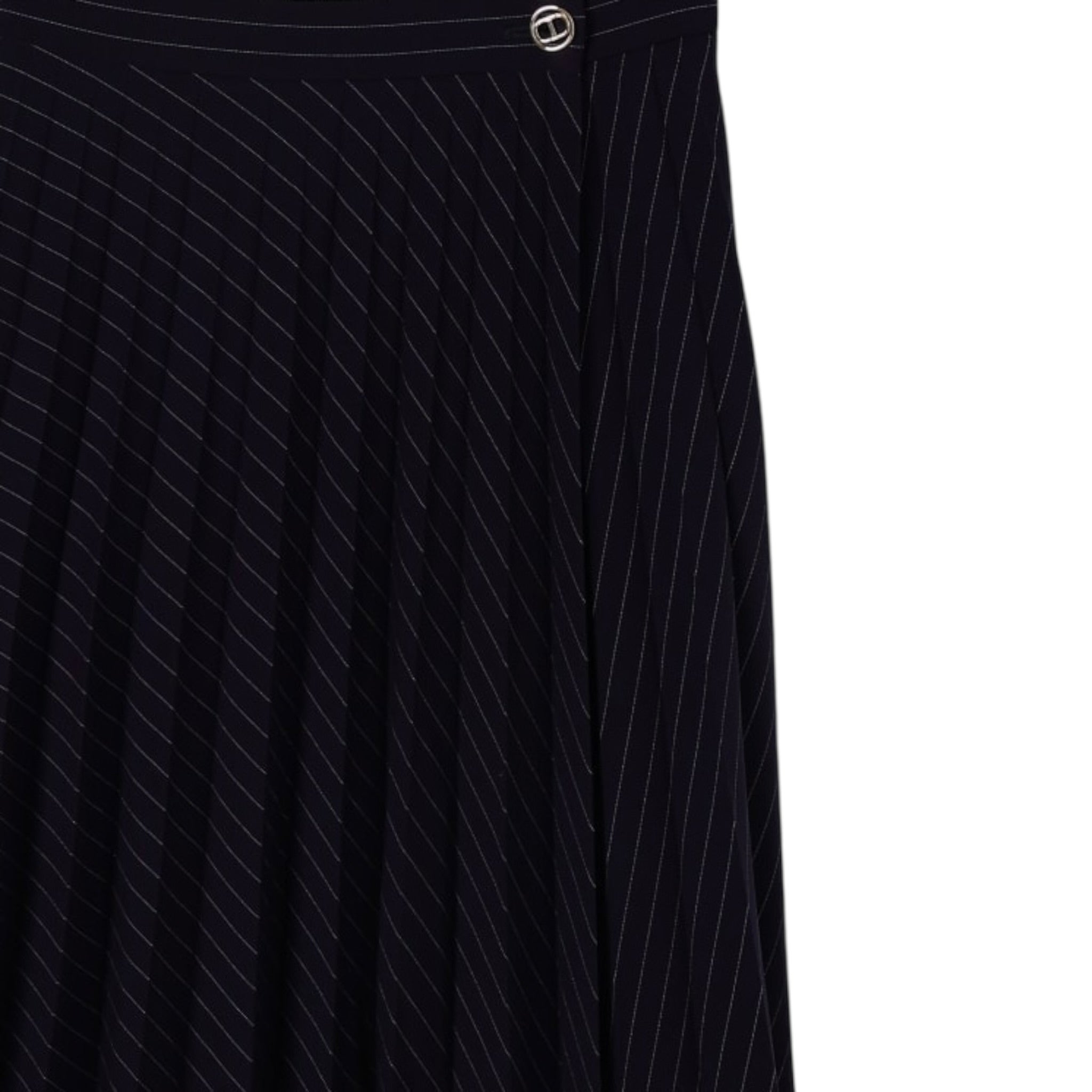 Twinset Gonna tinta unita con Fantasia A Righe Blu per Bambina 252GJ2043 BLU TWINSET 