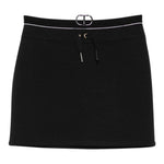 Twinset Gonna tinta unita con Logo Nero per Bambina 252GJ2057 NERO TWINSET 