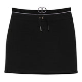 Twinset Gonna tinta unita con Logo Nero per Bambina 252GJ2057 NERO TWINSET 