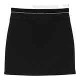 Twinset Gonna tinta unita con Logo Nero per Bambina 252GJ2057 NERO TWINSET 