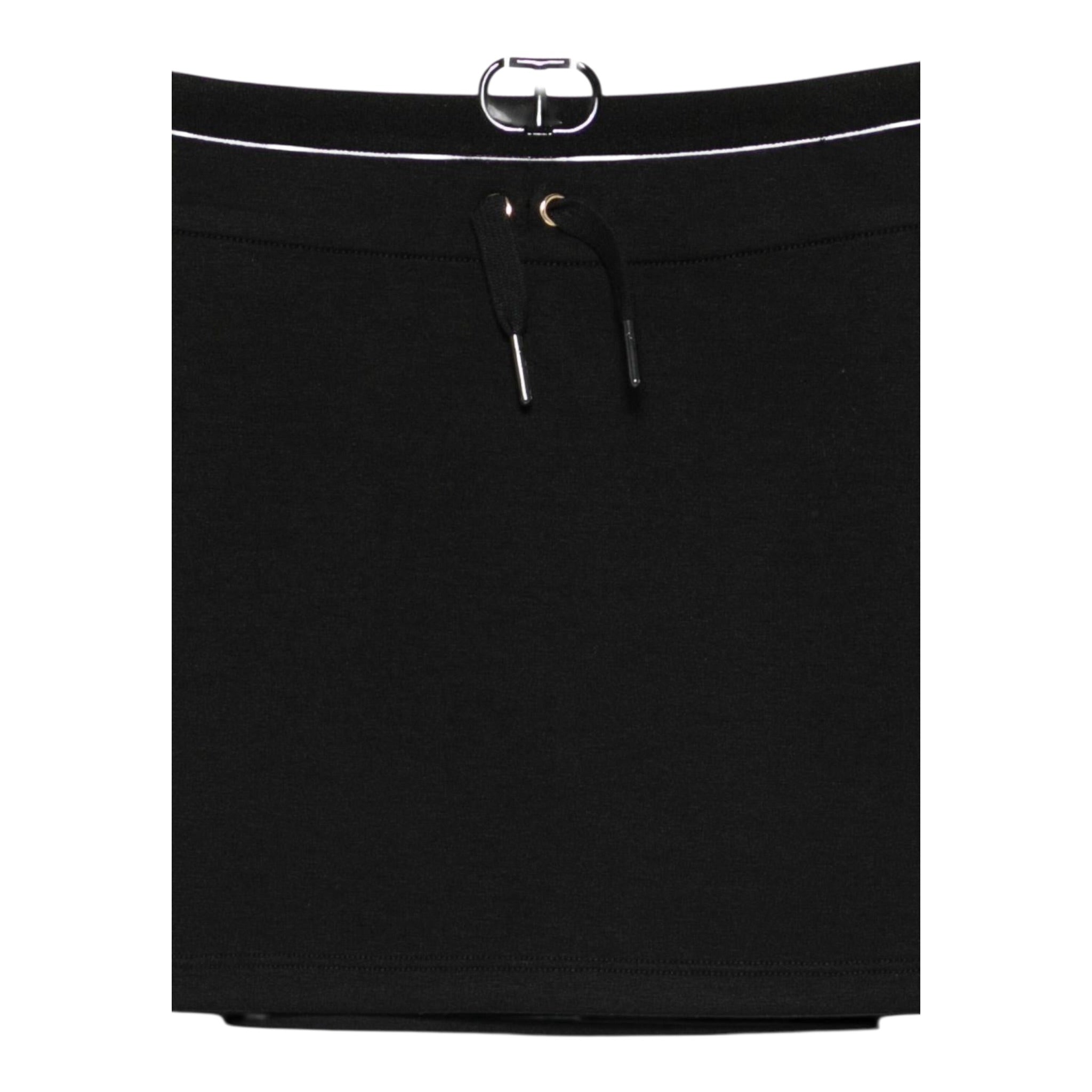 Twinset Gonna tinta unita con Logo Nero per Bambina 252GJ2057 NERO TWINSET 
