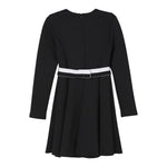 Twinset Abito tinta unita con Cintura Nero per Bambina 252GJ205B NERO TWINSET 