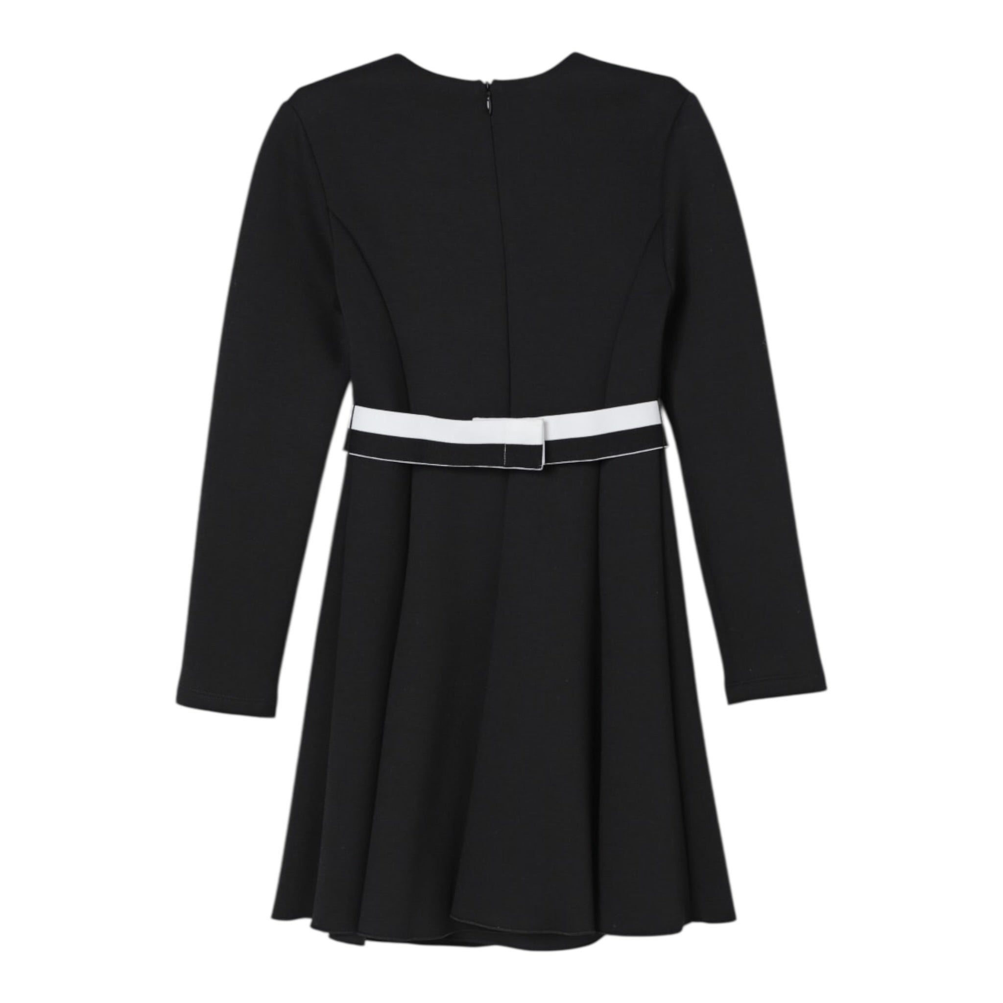 Twinset Abito tinta unita con Cintura Nero per Bambina 252GJ205B NERO TWINSET 