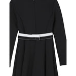 Twinset Abito tinta unita con Cintura Nero per Bambina 252GJ205B NERO TWINSET 