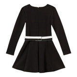 Twinset Abito tinta unita con Cintura Nero per Bambina 252GJ205BX NERO TWINSET 