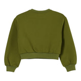 Twinset Felpa Girocollo tinta unita con Logo Verde per Bambina 252GJ205M VERDE TWINSET 