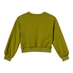 Twinset Felpa Girocollo tinta unita con Logo Verde per Bambina 252GJ205MX VERDE TWINSET 