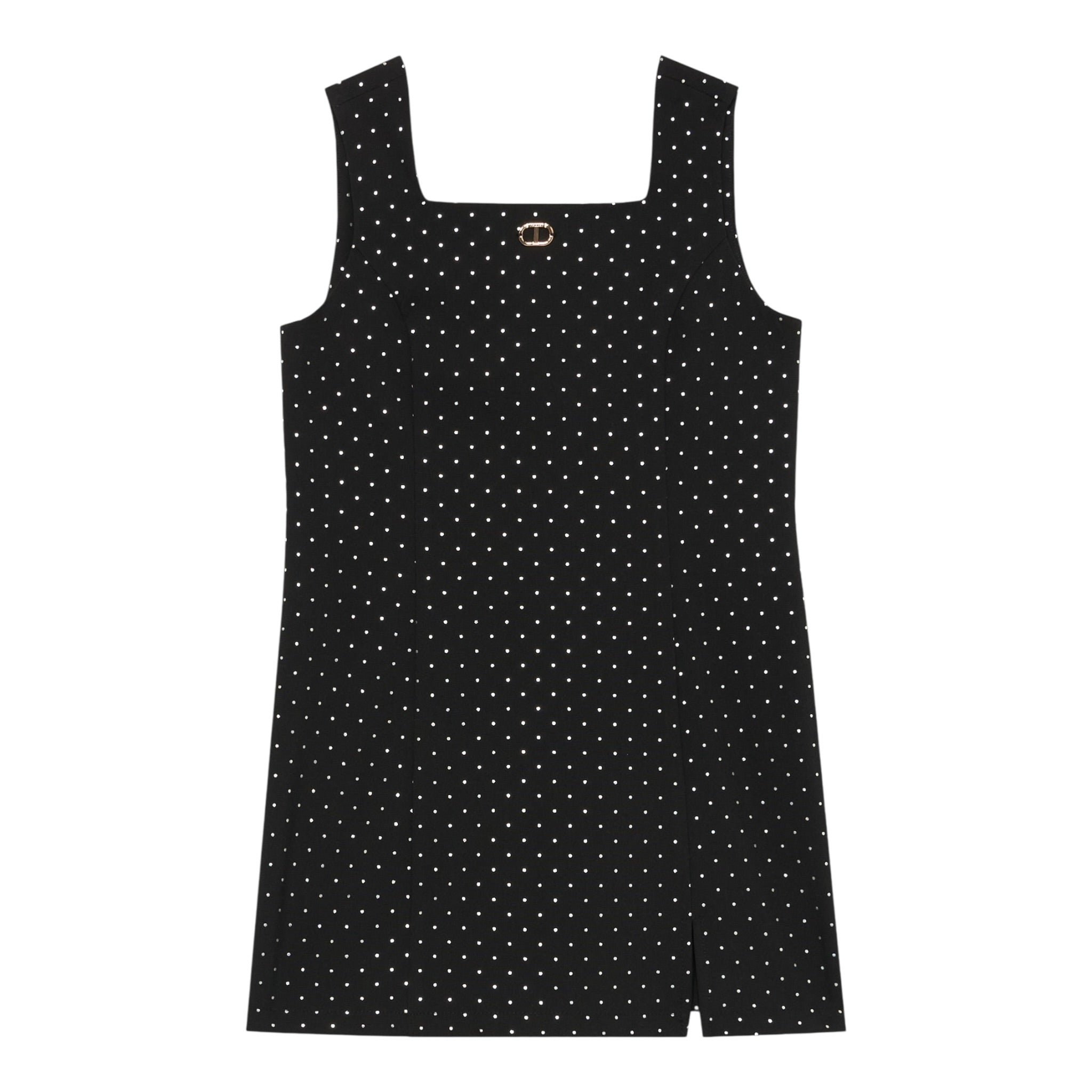 Twinset Abito Giromanica tinta unita Nero per Bambina 252GJ2073 NERO TWINSET 