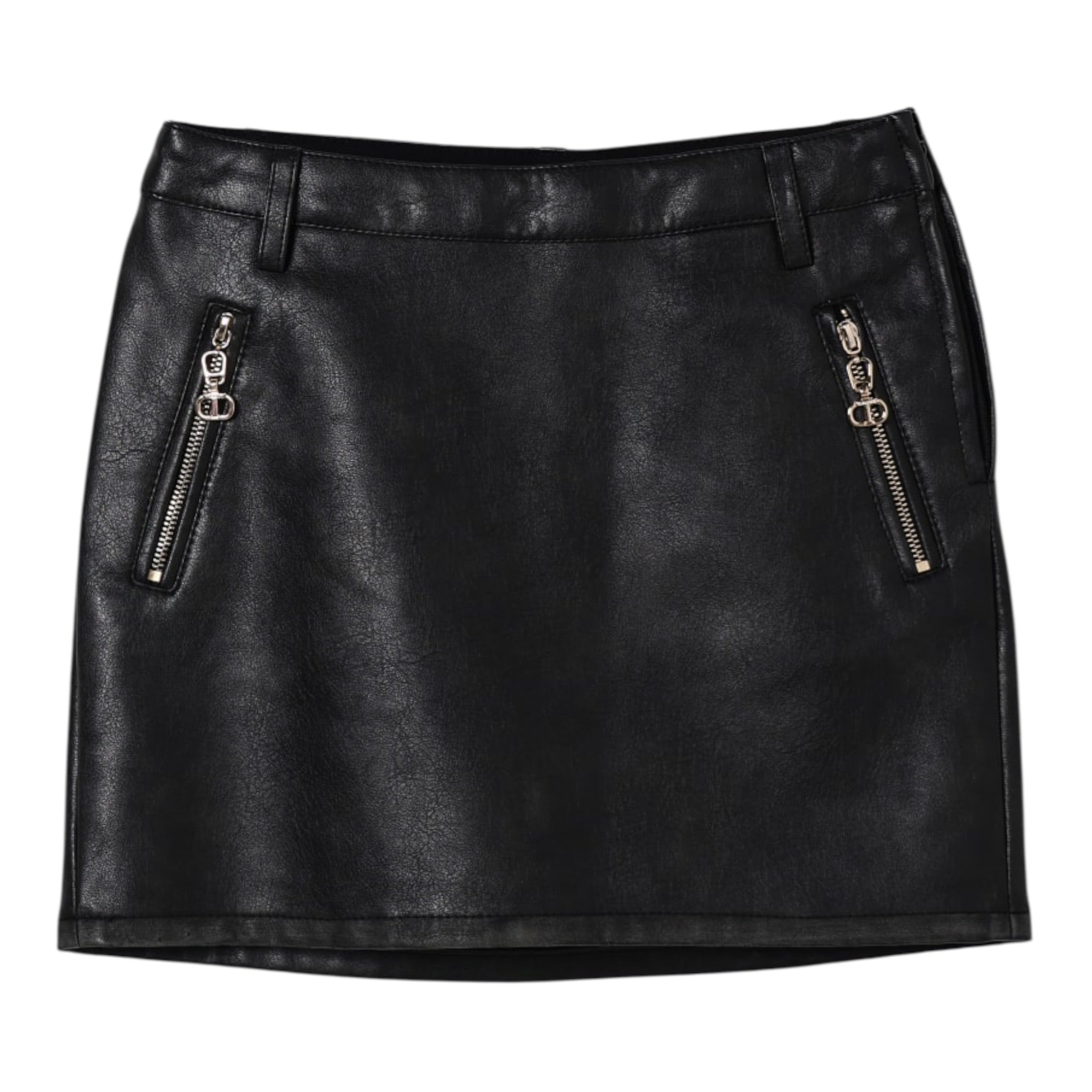 Twinset Gonna In Ecopelle tinta unita Nero per Bambina 252GJ2081X NERO TWINSET 