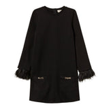 Twinset Abito tinta unita con Polsini Rimovibili Nero per Bambina 252GJ2111 NERO TWINSET 